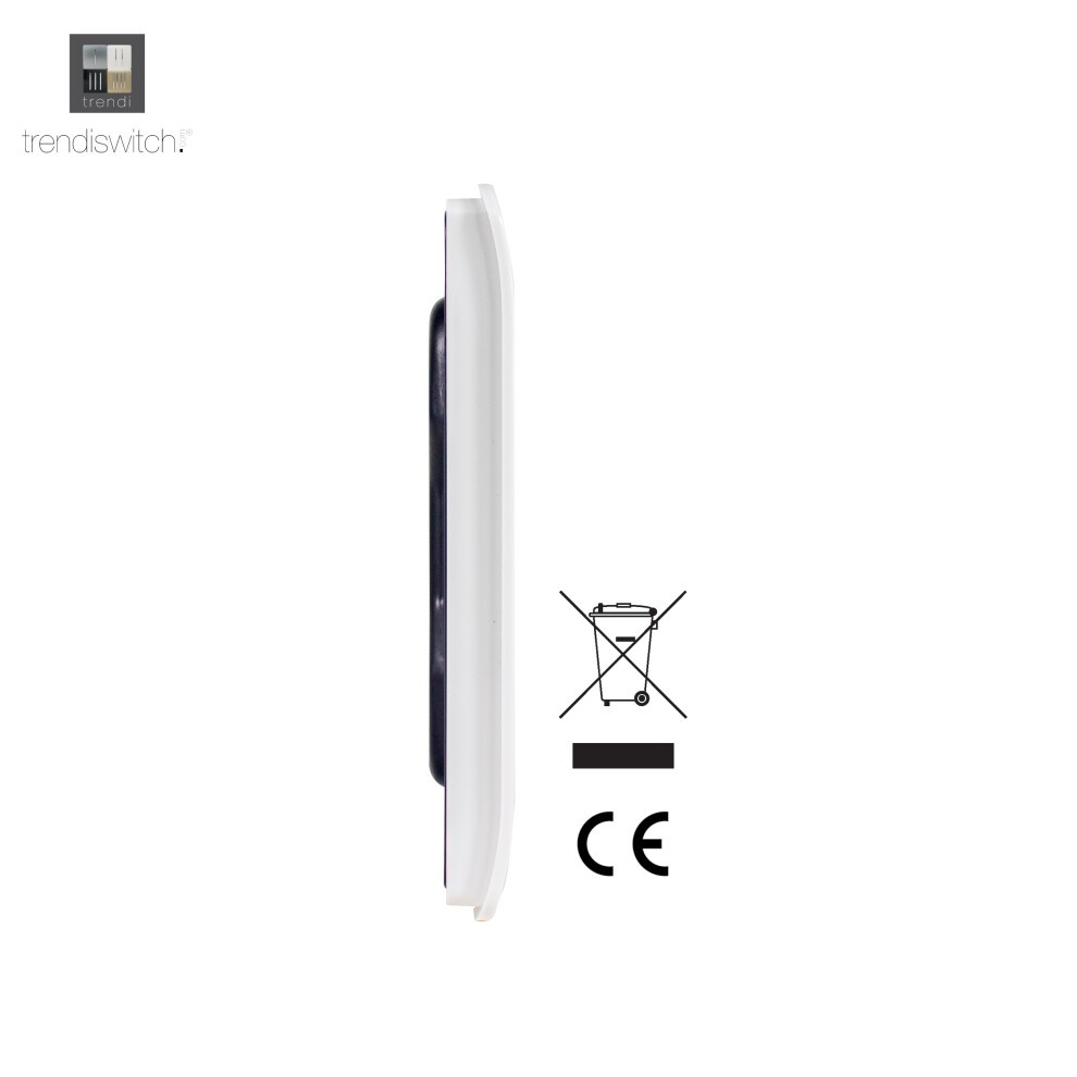 Trendi Switch Ice White Double Blanking Plate - image 2