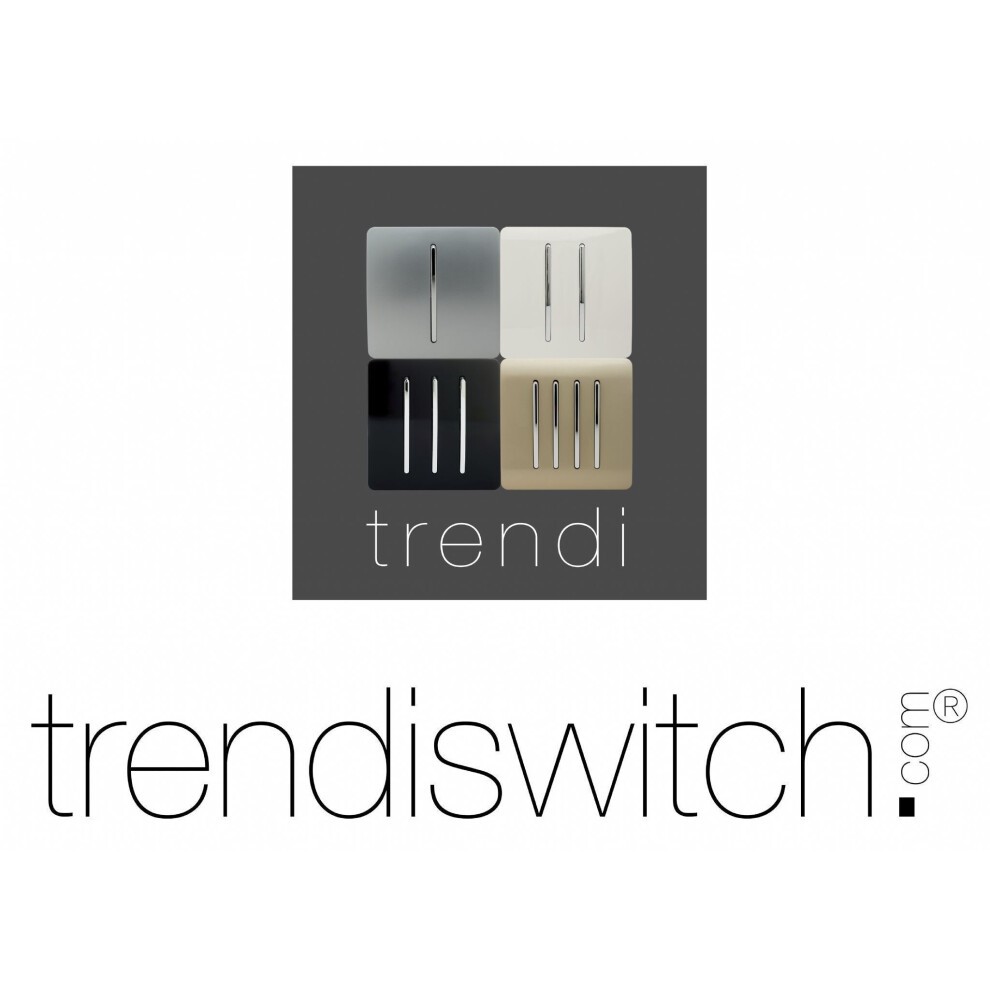 Trendi Switch Ice White Double Blanking Plate - image 4
