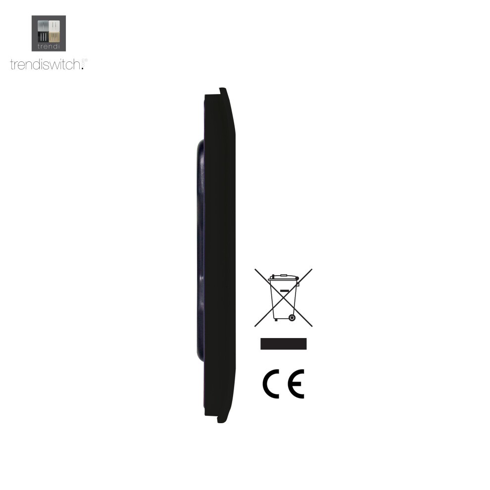 Trendi Switch Piano Black Double Blanking Plate - image 3
