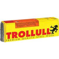 Yellow Trollull Steel Wire Wool box with red logo and black troll graphic on the side.