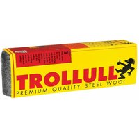 Yellow box of Trollull steel wool, Grade 3, 200g, with red text and logo on the side.