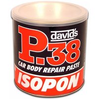 Black and red tin of U-POL P38 Multi-Purpose Body Filler, 2.25L, with bold white and red text.
