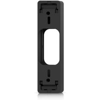 Black rectangular Ubiquiti mount box with central cutout and screw holes for wall installation.