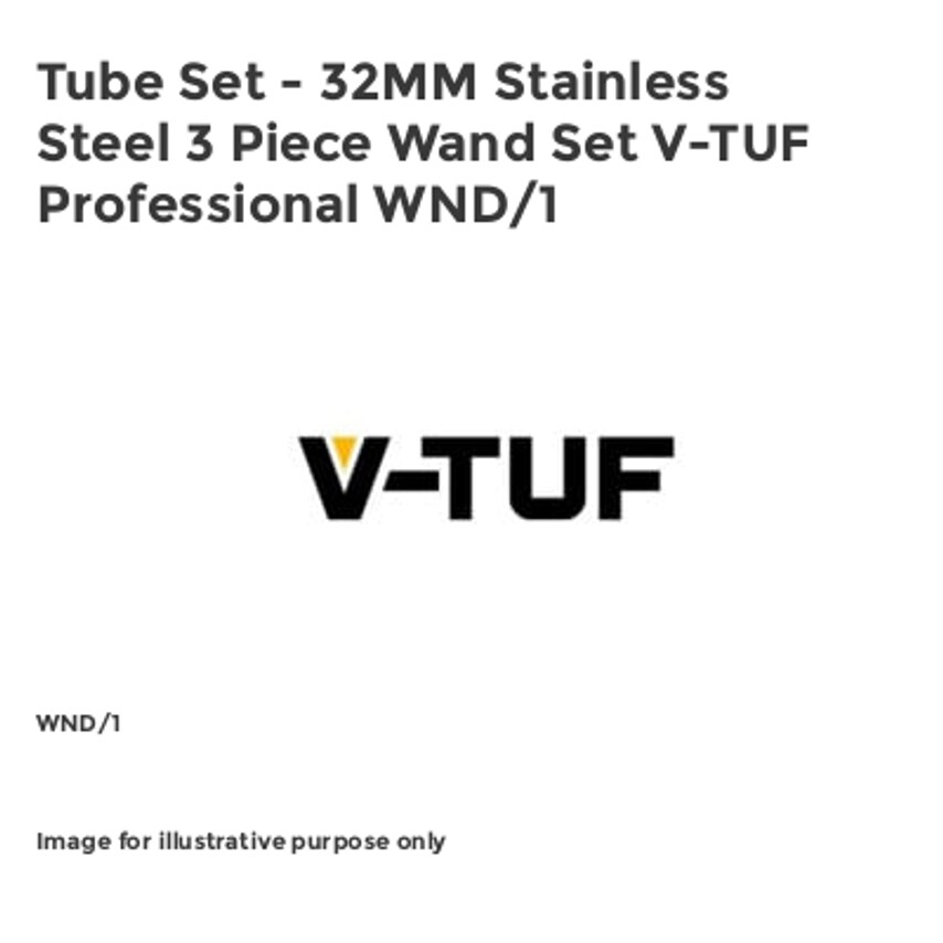 V-TUF V-tuf Stainless Steel Wand Set for V-Tuf Mighty, StackVac & Mini, 3 Piece