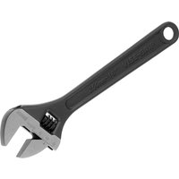 Vise-Grip Adjustable Spanner, silver metal with black handle, features a movable jaw and hole in handle for hanging.