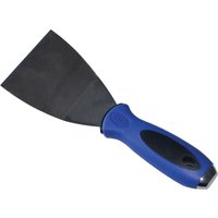 Blue and black Vitrex Chisel Scraper with wide stainless steel blade and ergonomic handle.