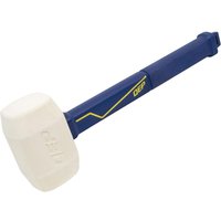 White rubber mallet with blue handle, yellow accents, and Vitrex branding.