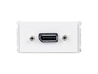 White VivoLink WI221268 socket-outlet featuring a DisplayPort connection, with two mounting screws on either side for easy installation.