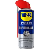 WD-40 Specialist Anti Friction Dry Lubricant 400ml, blue and silver can with red spray nozzle and yellow logo.