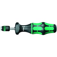 Wera 7440 Inline Torque Screwdriver, black and green ergonomic handle, adjustable torque 0.3-1.2Nm.