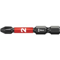 Black and red Wera 851/1 PH Impaktor Phillips screwdriver bit with number 2 marking and hexagonal shank.