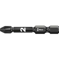 Black Wera 855/1 PZ Impaktor Pozi screwdriver bit with hexagonal shank and white size marking.