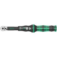 Black and green Wera Click-Torque adjustable torque wrench with ergonomic handle and clear scale display.