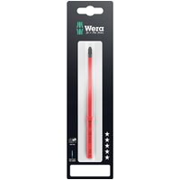Wera Kraftform Kompakt 62 iS VDE slim Phillips screwdriver blade, red handle, black tip, in black packaging.