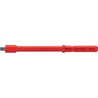 Red Wera Kraftform Kompakt A VDE insulated socket adaptor with 1/4" drive and ergonomic handle design.