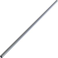 Silver Werner handrail tube, 2.4m long, cylindrical and smooth finish.