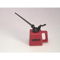 Red Wesco 500cc oiler with black 6-inch nylon spout and handle, rectangular shape with brand logo on the side.