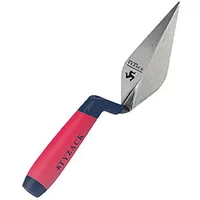 Tyzack 4-inch pointing trowel with a red soft-grip handle and a pointed stainless steel blade.