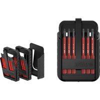 Wiha 15 Piece VDE Insulated Slimbit Set with red Torx bits in a black folding case.