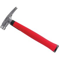 Wiha Electricians Straight Claw Hammer with red rubber grip handle and metallic head.