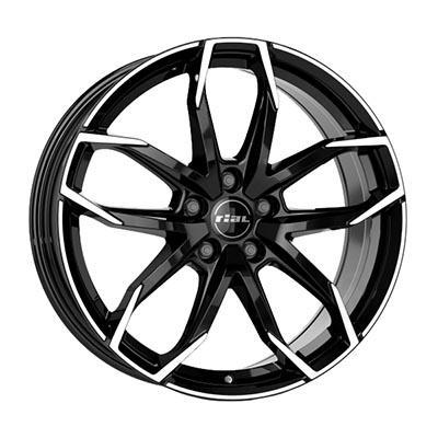 Wofrace Eurosport Lucca alloy wheel in diamond black and polished finish, featuring a sporty 10-spoke design, 17x7.5 inch size, ET50 offset, and 5x114.3 PCD.