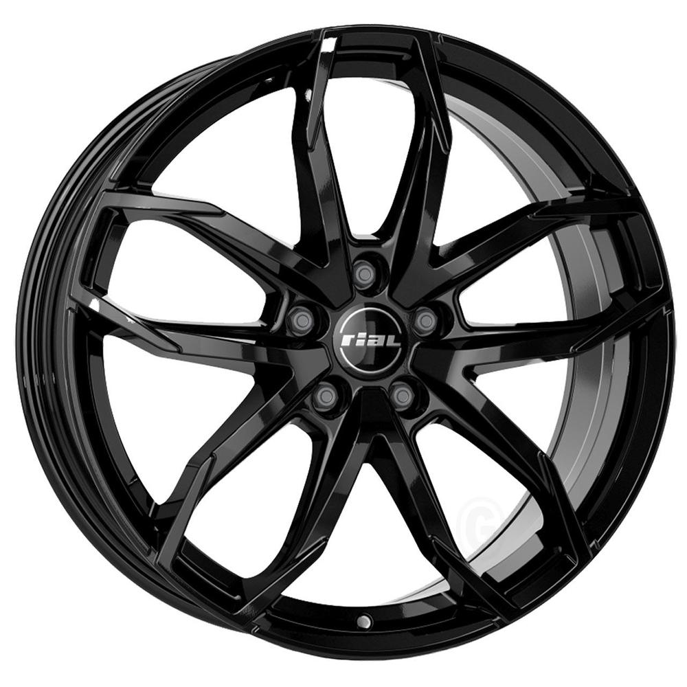 Wofrace Eurosport Lucca Alloy Wheel in Diamond Black, 18x8 inch size, featuring a sleek 10-spoke design, glossy finish, and specifications of ET45, 5x112 PCD, and 70.1mm centre bore.
