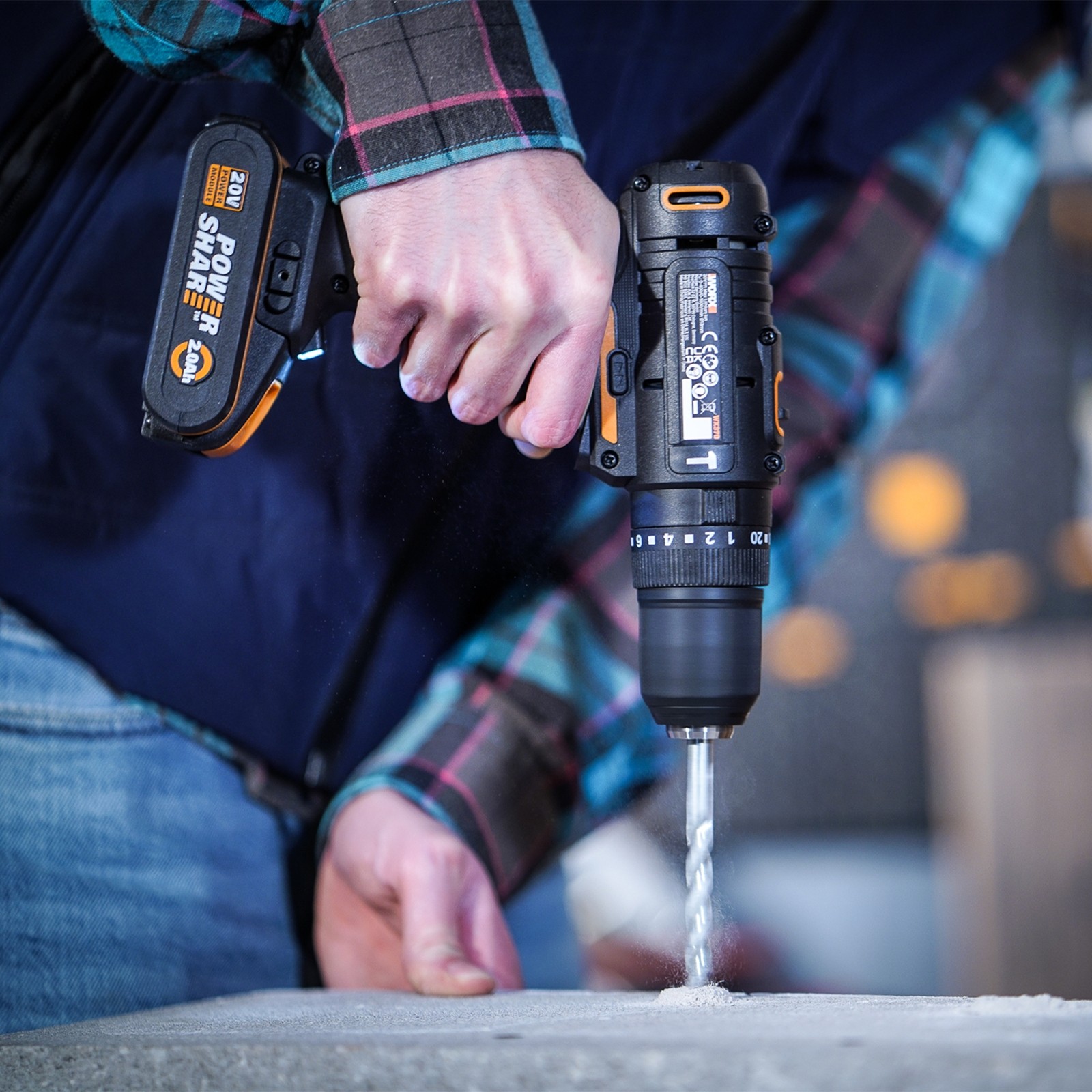 Worx 20V Drill and Impact Driver Set with Batteries and Charger - image 2