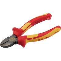 Red and yellow XP1000 VDE diagonal side cutter, 140mm, with tethered handle and sharp cutting edges.