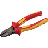 Red and yellow XP1000 VDE diagonal side cutter, 180mm, with tethering hole and insulated handles.