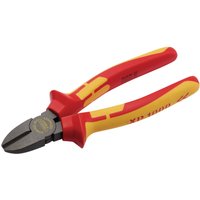 Red and yellow XP1000 VDE Diagonal Side Cutter, 180mm, with insulated handles and sharp cutting edges.