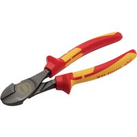 Red and yellow XP1000 VDE Hi-Leverage Side Cutter, 180mm with insulated handles and sharp cutting edges.