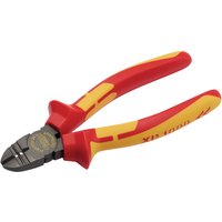 Red and yellow XP1000 VDE Side Cutter/Stripper, 160mm, with insulated handles and sharp cutting edges.