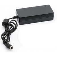 Black Zebra P1058390-2 power adapter with rectangular shape and attached coiled cable ending in a round connector.