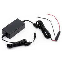 Black Zebra power adapter with rectangular body, attached cables, and connectors.