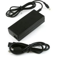 Black Zebra power adapter with rectangular body, two attached black cables, and a standard plug connector.