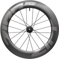 Zipp AM 808 Firecrest rear road wheel, carbon tubeless, disc brake, center locking, 700c, with bold white logo.