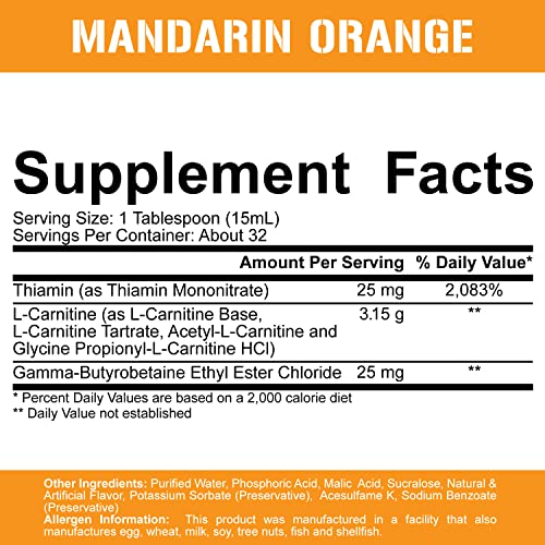5% Nutrition Liquid L-Carnitine 3150 Legendary Series Mandarin Orange - image 2