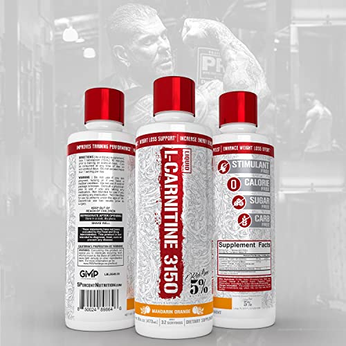 5% Nutrition Liquid L-Carnitine 3150 Legendary Series Mandarin Orange - image 3
