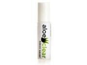 Aloe Clear Bikini Saver in a 10ml white tube with a green and black logo, featuring a sleek design and a convenient rollerball applicator.