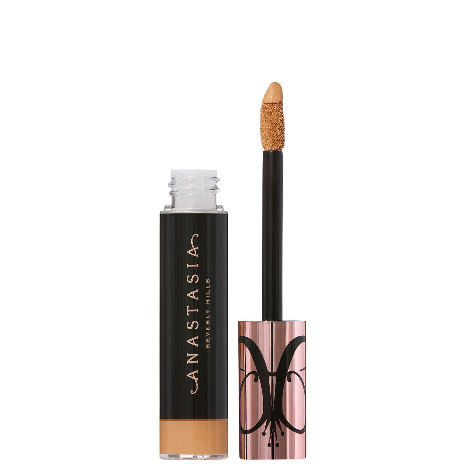 Anastasia Beverly Hills Magic Touch Concealer in shade 17, featuring a clear tube with a black cap and a soft applicator wand for precise application.