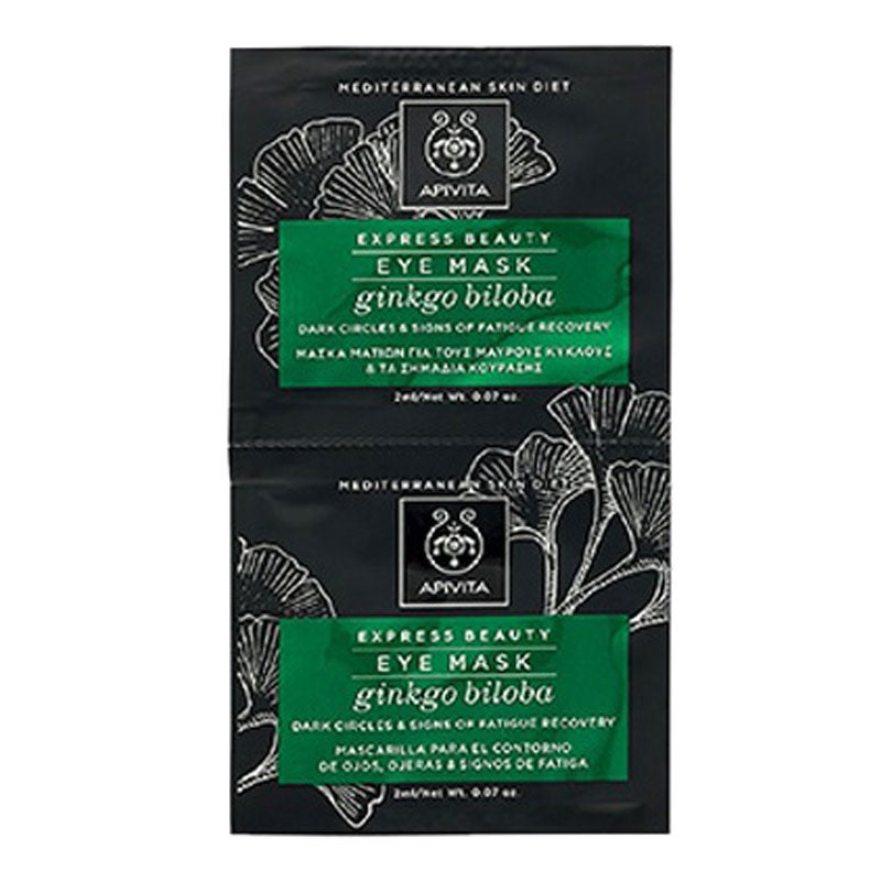 APIVITA Apivita Express Beauty Eye Mask Gingko Biloba Eye Mask to Treat Swelling and Dark Circles 2 X 2 Ml
