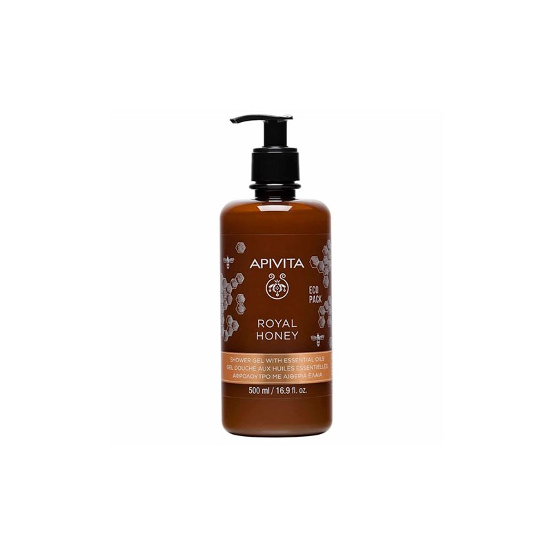 APIVITA Apivita Royal Honey Creamy Shower Gel with Essential Oils - Ecopack 500ml/16.9oz