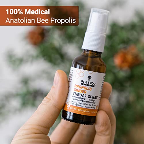 BEE&YOU Propolis Ginger Raw Honey Throat Spray With Menthol 30ml - image 5