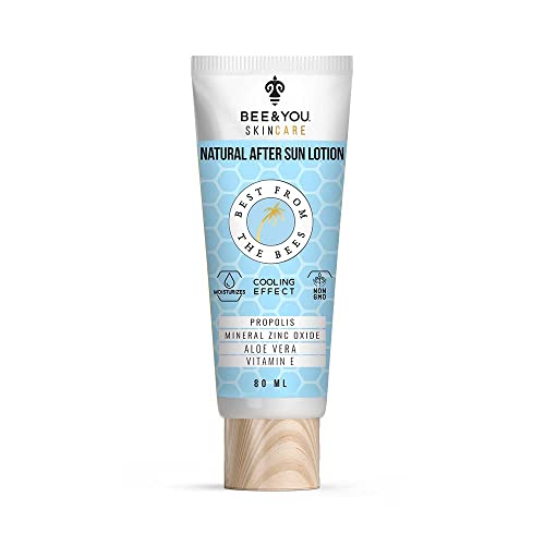 BEE&YOU BEE and YOU Natural Mineral After Sun Lotion - Skincare Mineral Sun Lotion with Propolis Zinc Oxide – Hypoallergenic 100% Natural & Clean Cooling