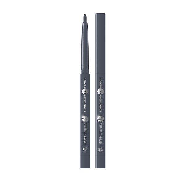 Gray hypoallergenic eye pencil with a sleek design, featuring a pointed tip for precise application, labeled as "Color 06 Grau" and weighing 5 grams.