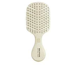 Beige mini fiber detangling brush with a wide paddle, vented design, and ergonomic handle, featuring the "Beter" logo embossed on the side.