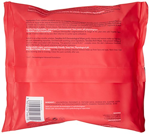 Bioderma Sensibio H2o Micellar Water Makeup Remover Wipes 25 Wipes - image 3
