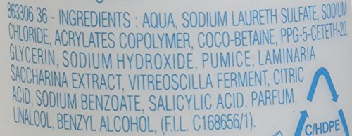 Biotherm Biosource Daily Exfoliating Cleansing Melting Gel in a blue and white tube, featuring a flip-top cap and detailed ingredient list on the side.