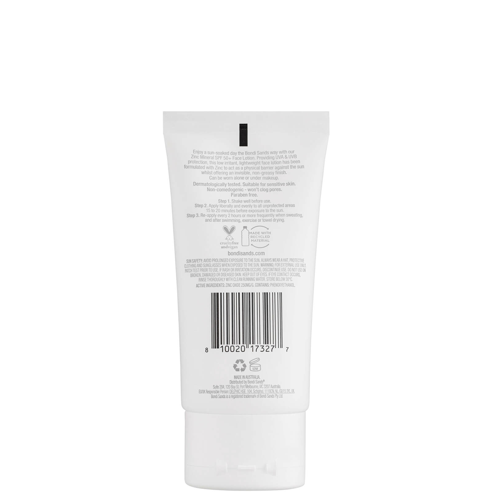 Bondi Sands Zinc Mineral Face Lotion Sunscreen SPF 50+ 60ml - image 2