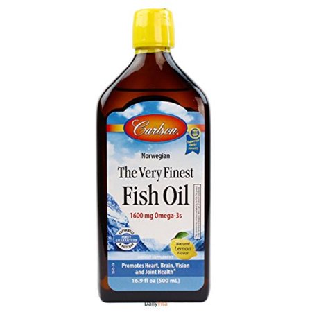 Carlson Labs Carlson - the Very Finest Fish Oil, 1600 Mg Omega-3s, Fish Oil Liquid, Lemon, 16.9 Fl Oz